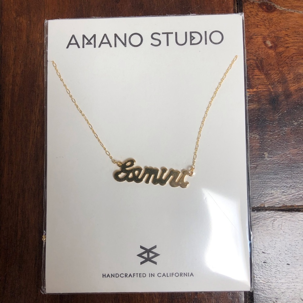 Gold plated Gemini necklace